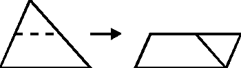 Transformation d'un triangle en parallélogramme